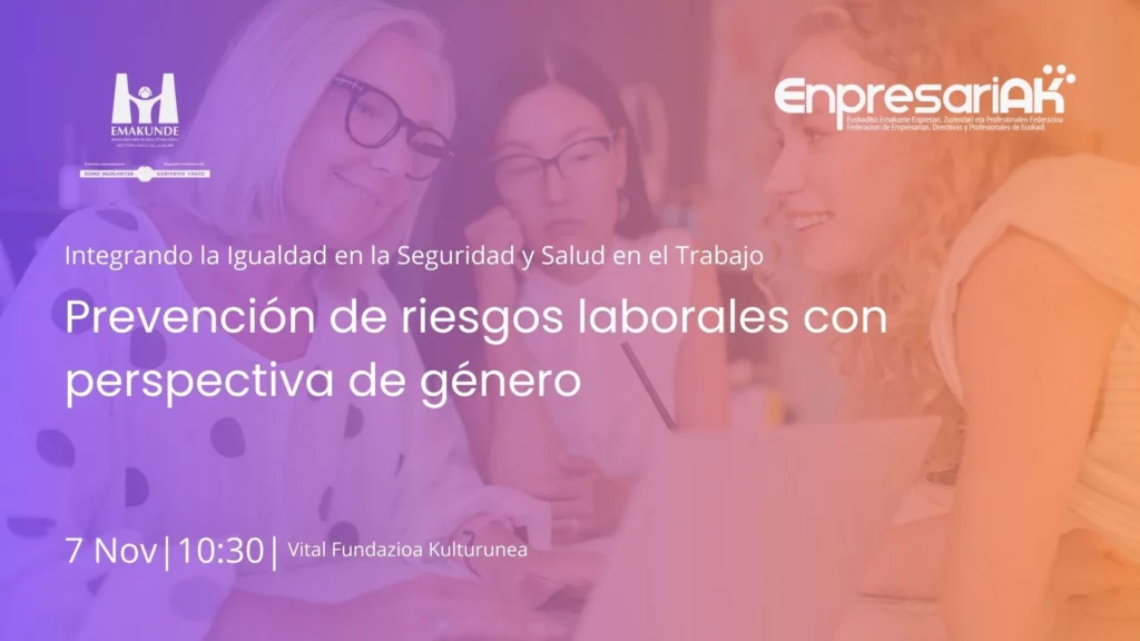 Jornada sobre Prevención de Riesgos Laborales con Perspectiva de Género