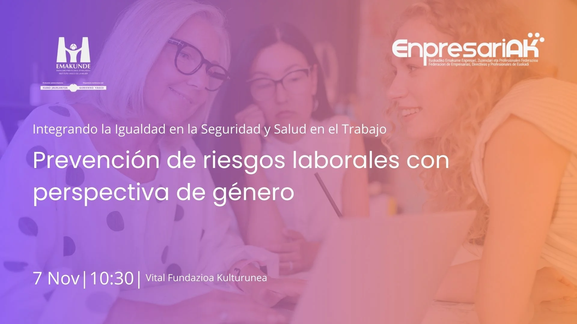 Jornada sobre Prevención de Riesgos Laborales con Perspectiva de Género